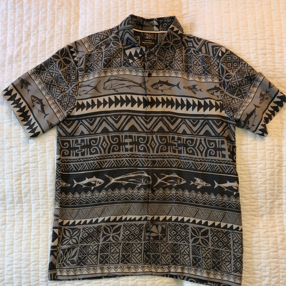 Waterman by Quicksilver Hawaiian Aloha Shirt